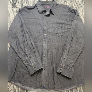 Untuckit Shirt Mens XXLarge Gray Button Down Long Sleeve, Excellent Condition
